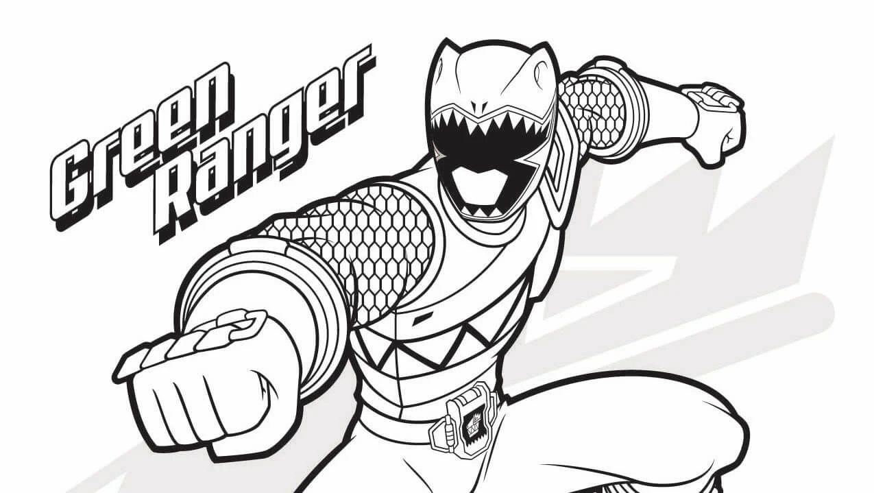 Power Rangers boyama sayfası – çizgi film temalı, basit çizim