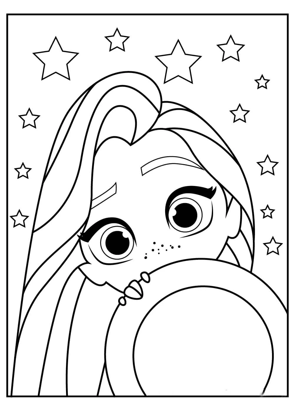 Rapunzel boyama sayfası – ücretsiz yazdır, boyama etkinliği