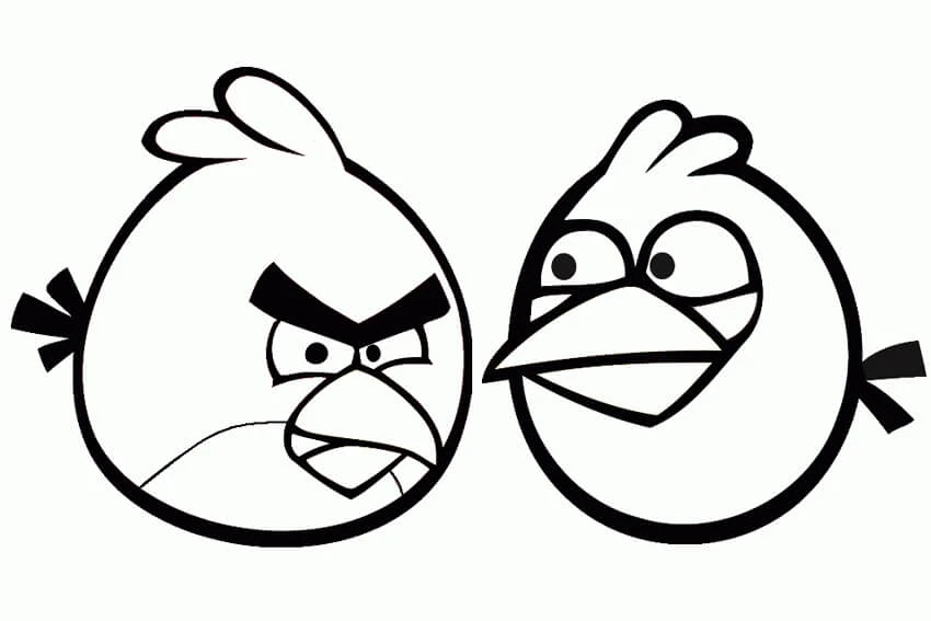 Angry Birds boyama sayfası – eğitici aktivite, yaratıcılık