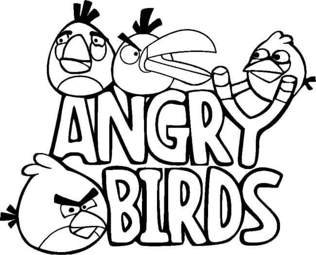 Angry Birds boyama sayfası – keyifli zaman, renkli çizimler