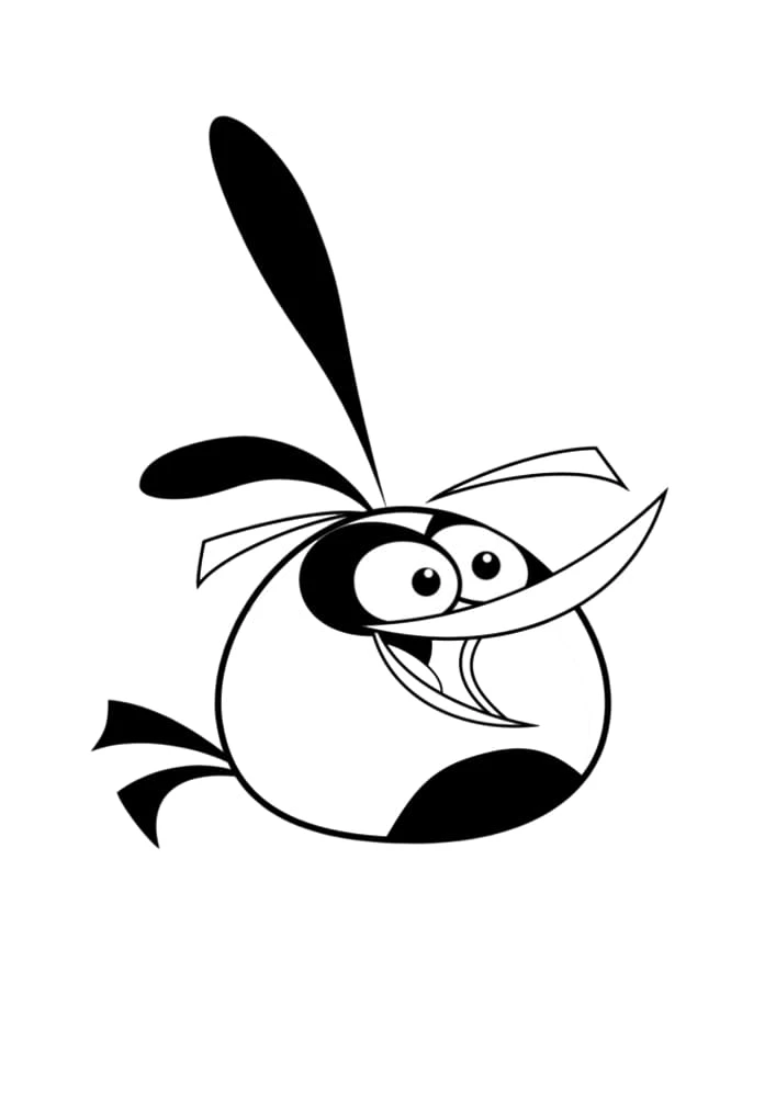 Angry Birds boyama sayfası – renkli çizimler, okul öncesi