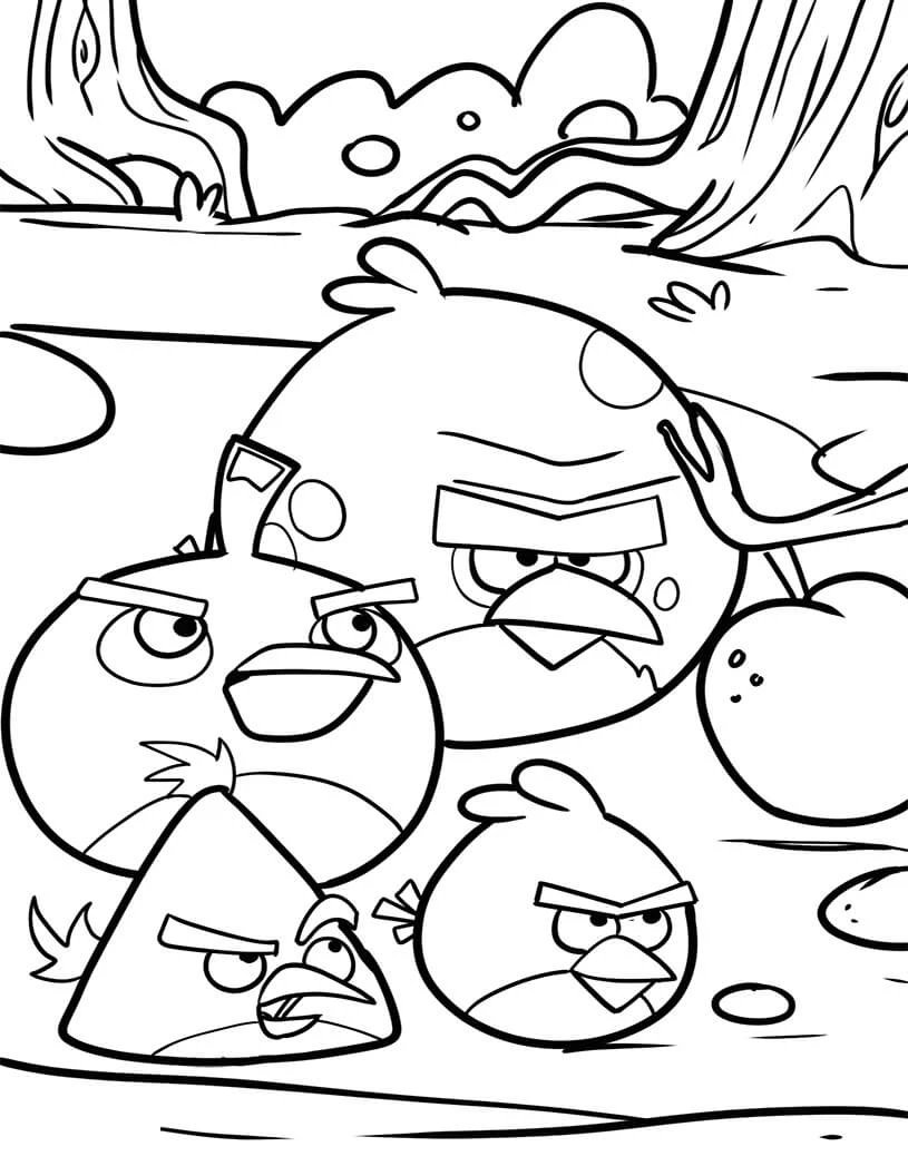 Angry Birds boyama sayfası – ücretsiz yazdır, boyama etkinliği