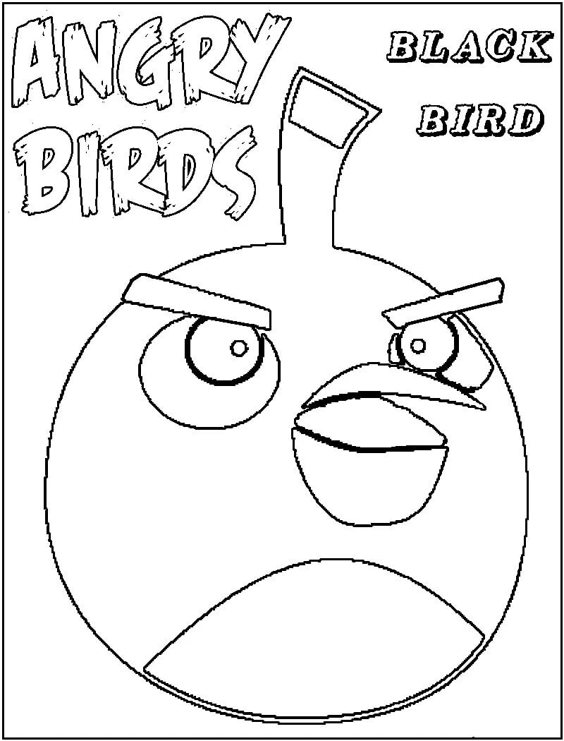 Angry Birds boyama sayfası – eğlenceli etkinlik, el becerilerini geliştirir
