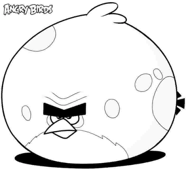 Angry Birds boyama sayfası – sevimli karakter, sanatsal çalışma