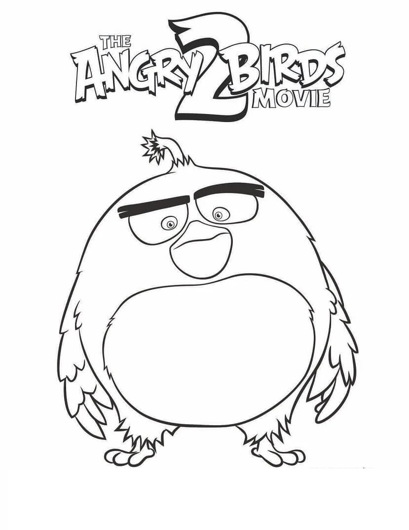 Angry Birds boyama sayfası – sanatsal çalışma, çocuklar için