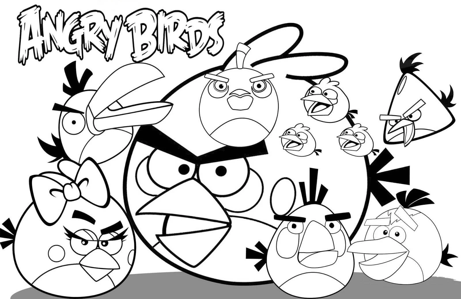 Angry Birds boyama sayfası – yaratıcılığı geliştirir, keyifli zaman