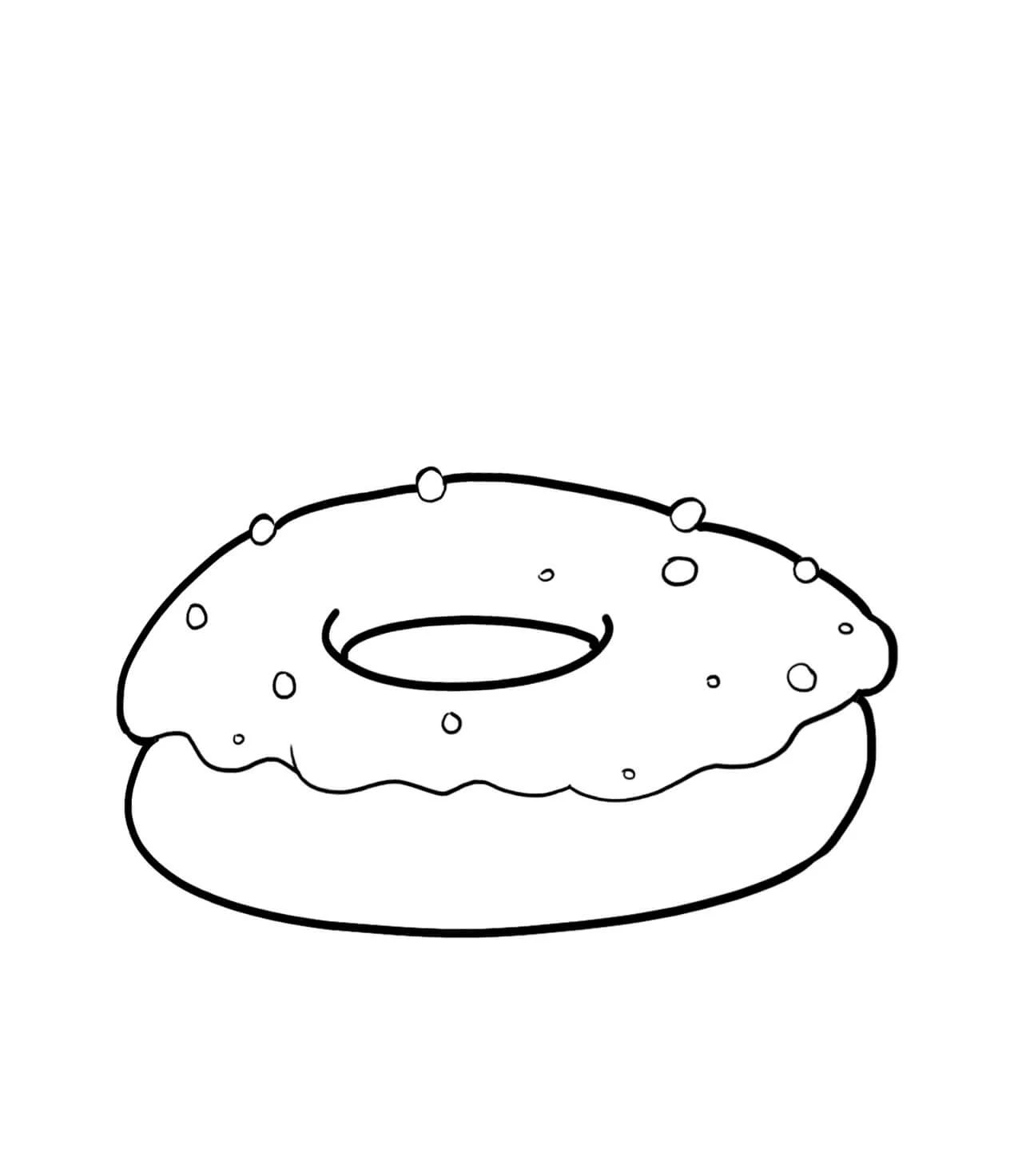 Donut boyama sayfası #27 – aile ile vakit geçirme, renk bilgisini öğretir