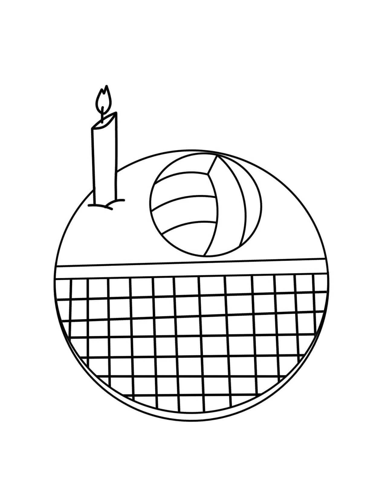 Voleybol boyama sayfası – çocuklar için, çizgi film temalı