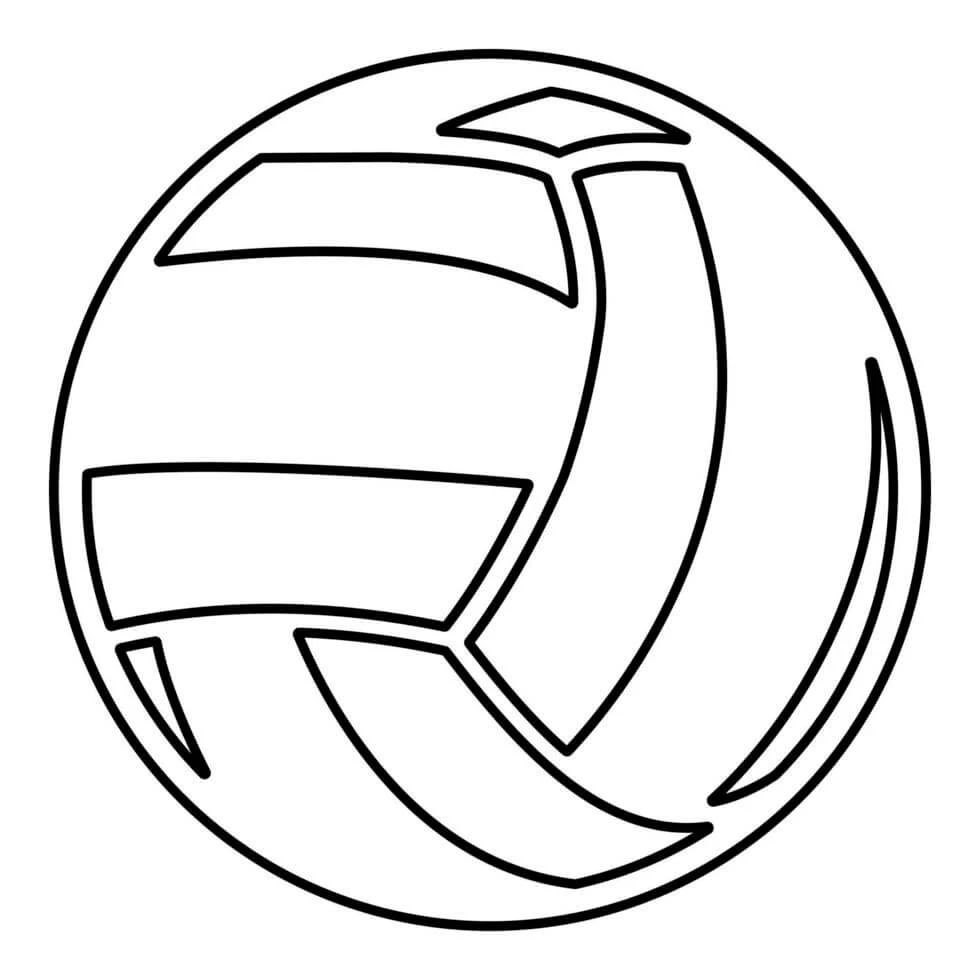 Voleybol boyama sayfası – kolay boyama, eğitici aktivite