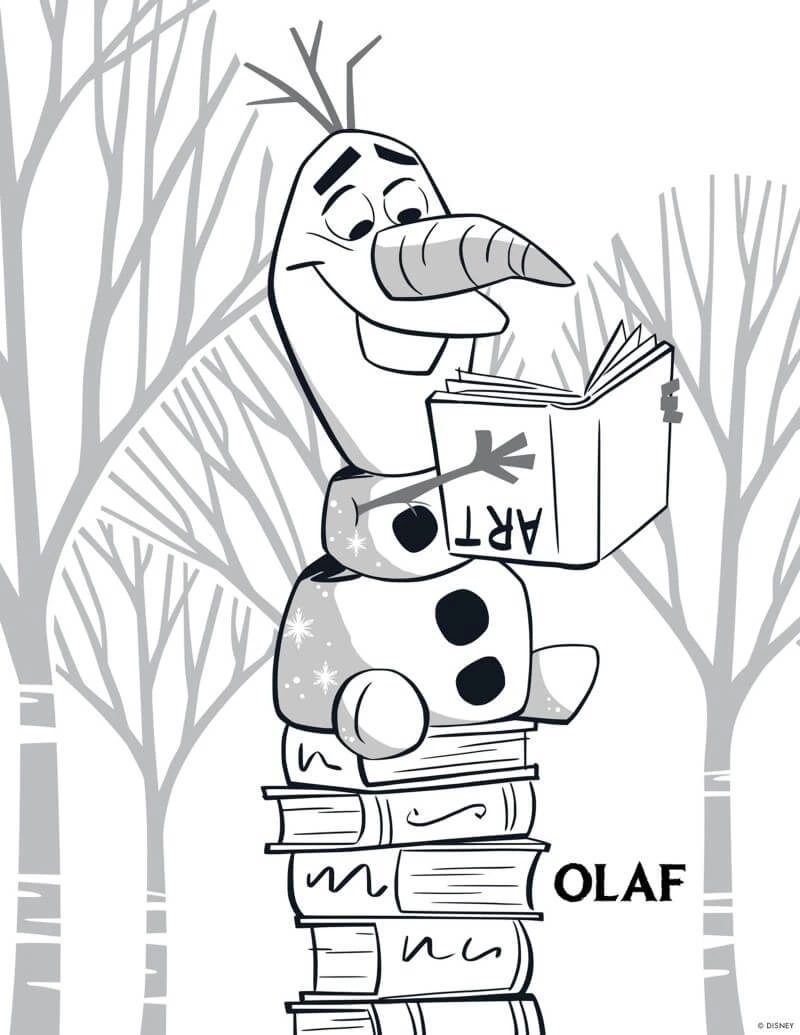 Olaf boyama sayfası #38 – mürekkep tasarrufu sağlar, PDF indir
