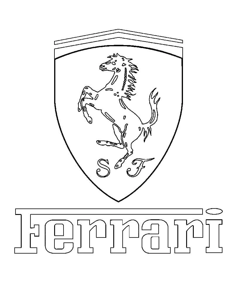Ferrari boyama sayfası – çocuk aktivitesi, PDF indir