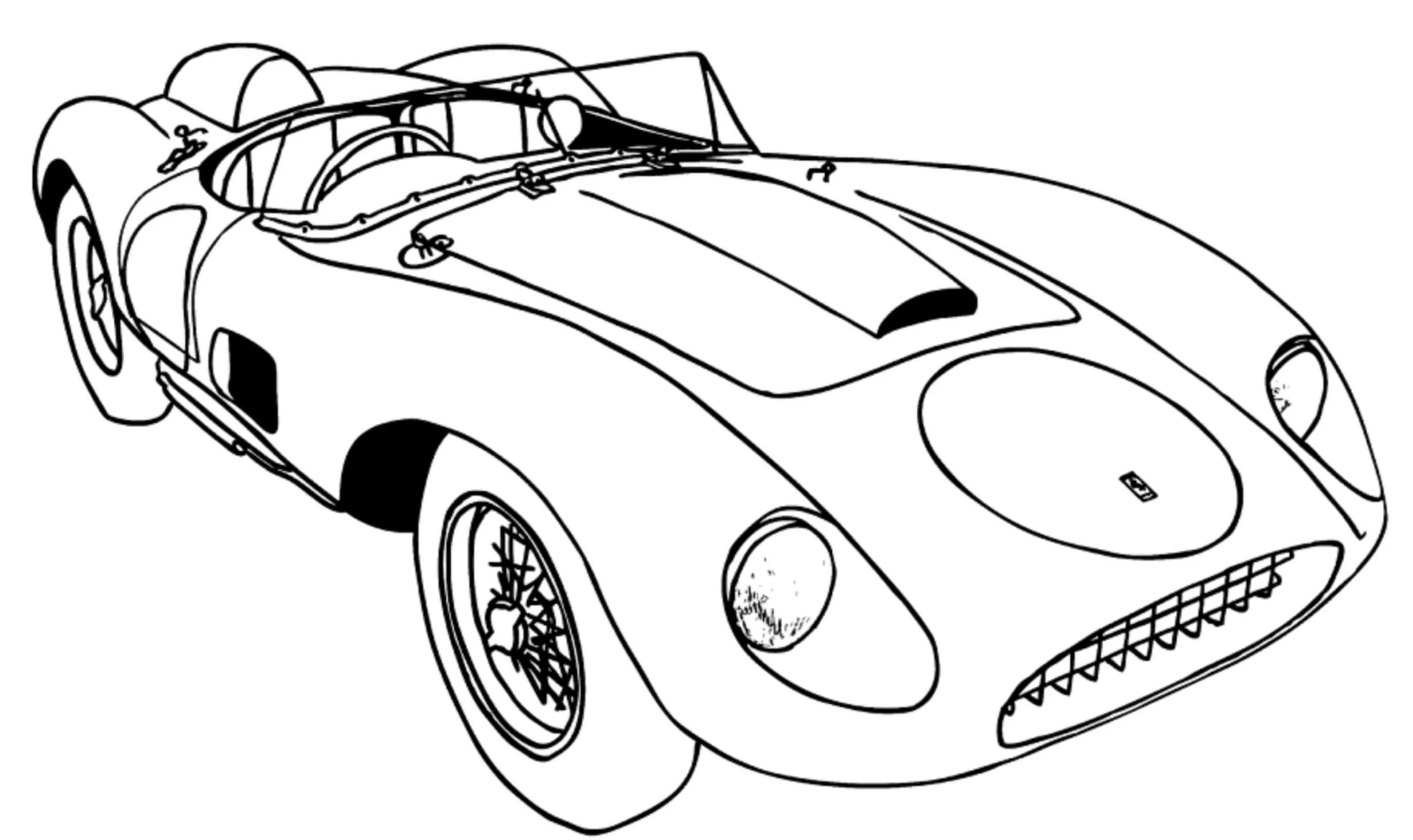 Ferrari boyama sayfası – yaratıcılık, eğlenceli etkinlik