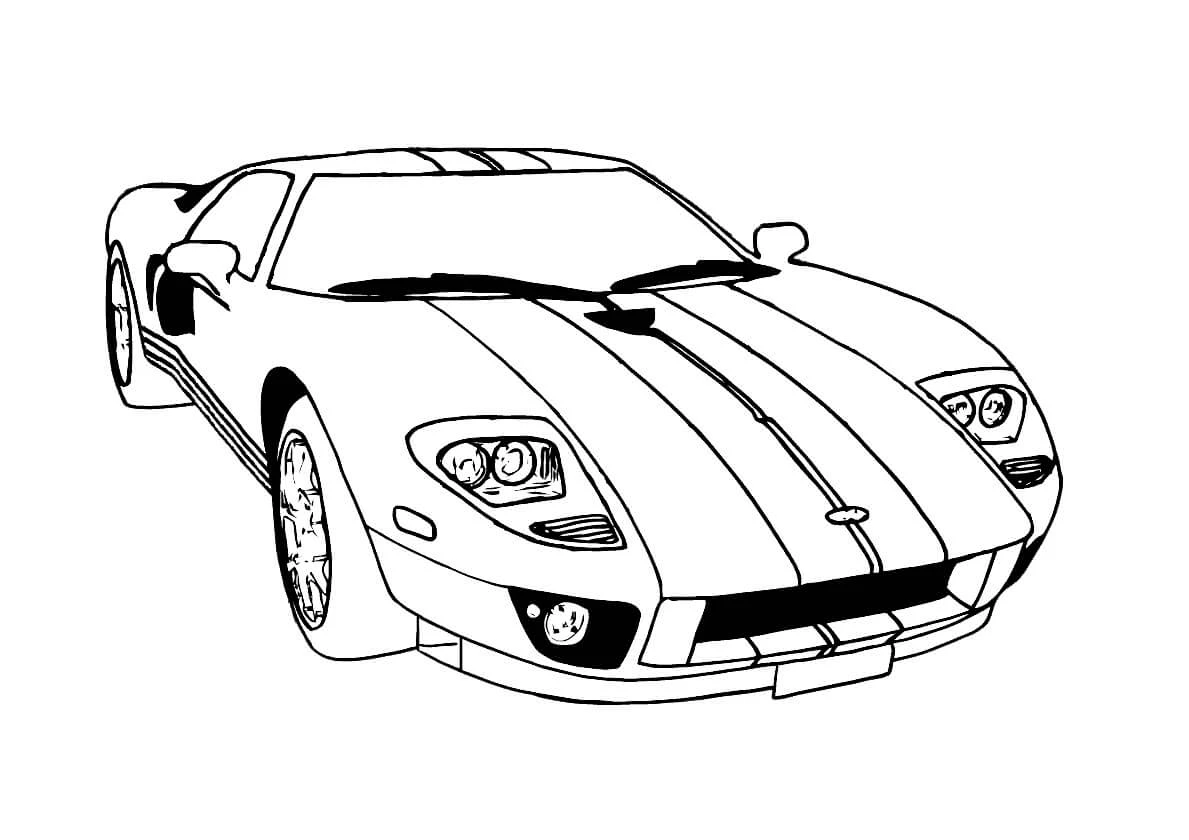 Ferrari boyama sayfası – boyama çalışması, yaratıcılığı geliştirir