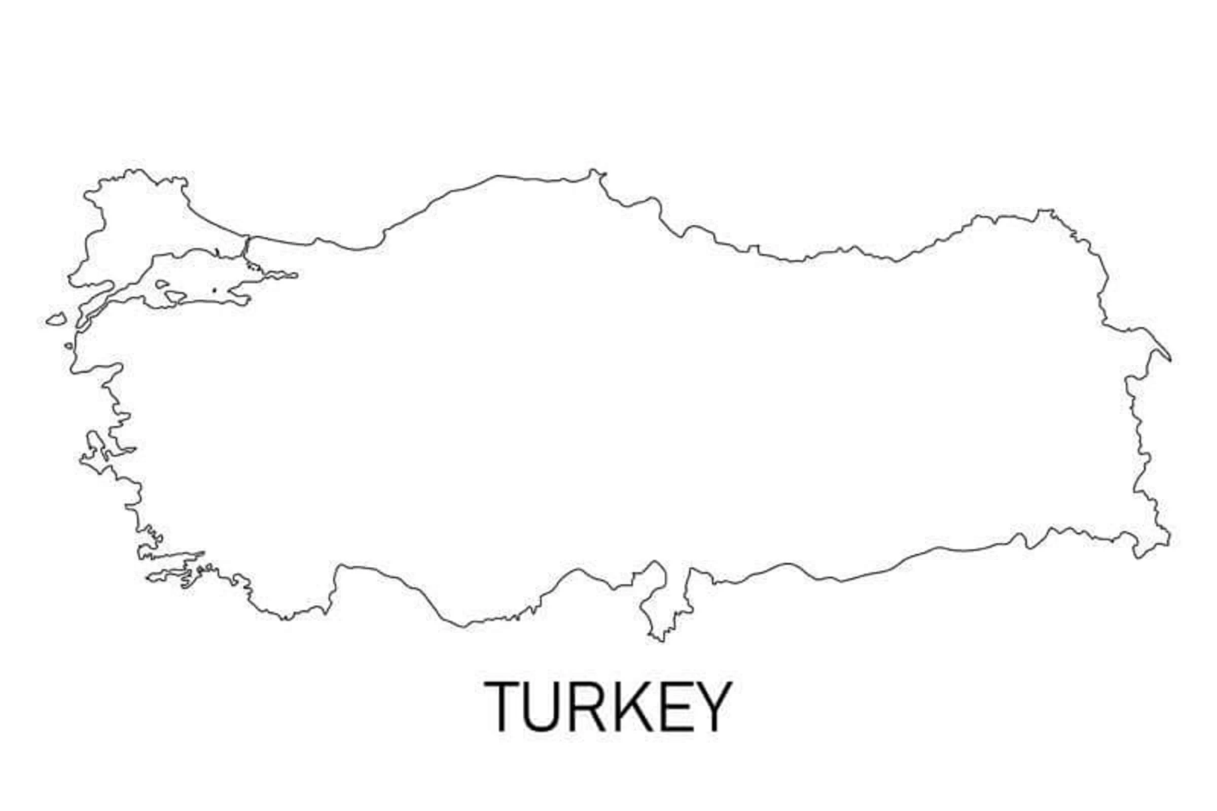 Türkiye Haritası boyama sayfası – okul öncesi, evde etkinlik