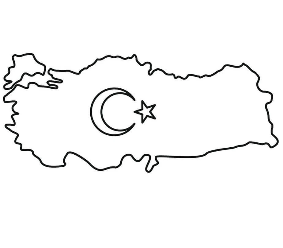 Türkiye Haritası boyama sayfası – eğitici aktivite, yaratıcılık