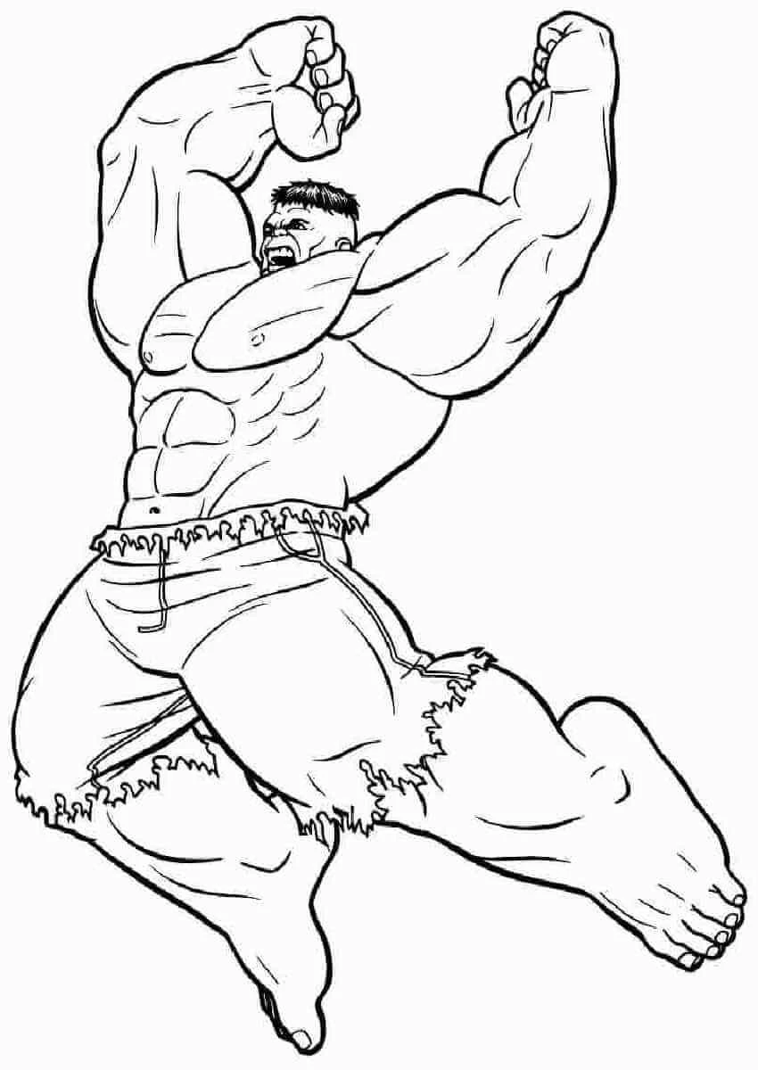 Hulk boyama sayfası – keyifli zaman, renkli çizimler