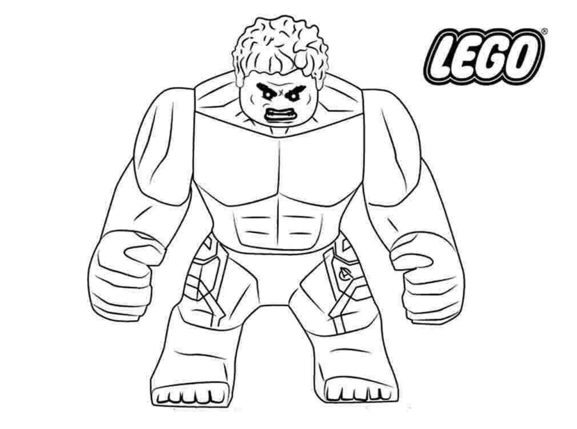 Hulk boyama sayfası – basit çizim, kolay boyama