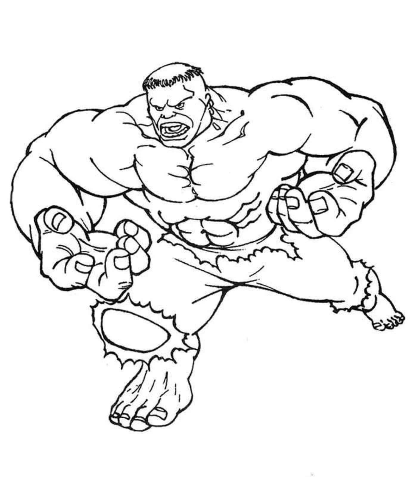 Hulk boyama sayfası – PDF indir, sevimli karakter