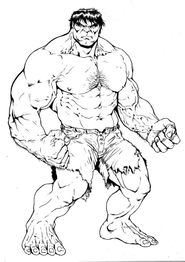 Hulk boyama sayfası – kolay boyama, eğitici aktivite