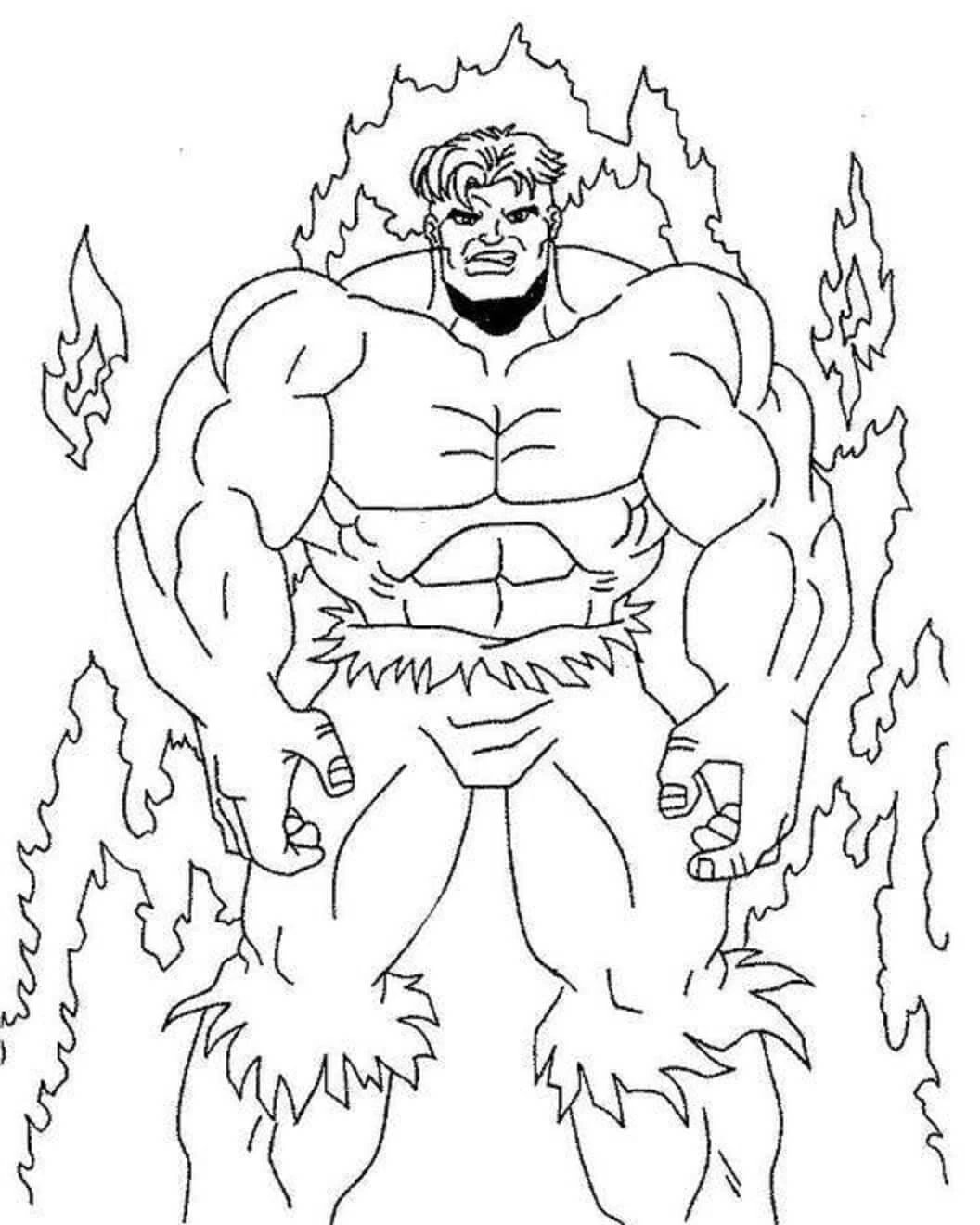 Hulk boyama sayfası – eğlenceli etkinlik, el becerilerini geliştirir