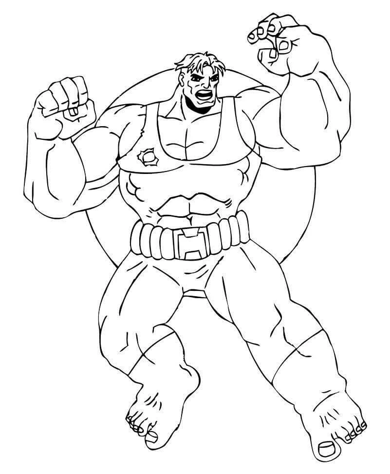 Hulk boyama sayfası – çocuk aktivitesi, PDF indir