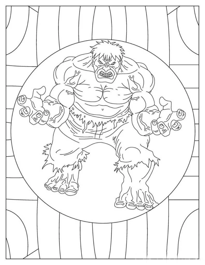 Hulk boyama sayfası – boyama çalışması, yaratıcılığı geliştirir