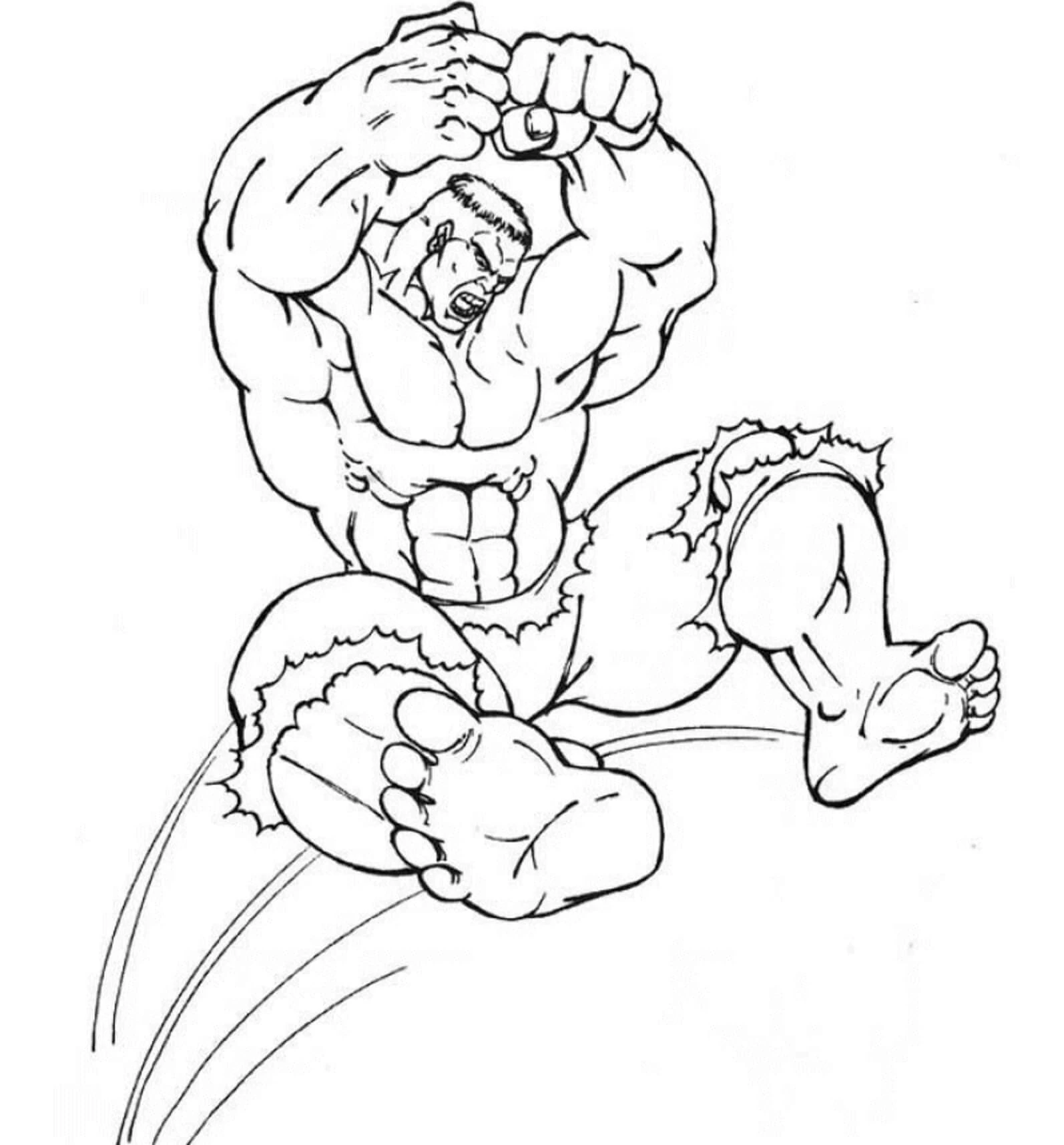 Hulk boyama sayfası – eğlenceli etkinlik, el becerilerini geliştirir