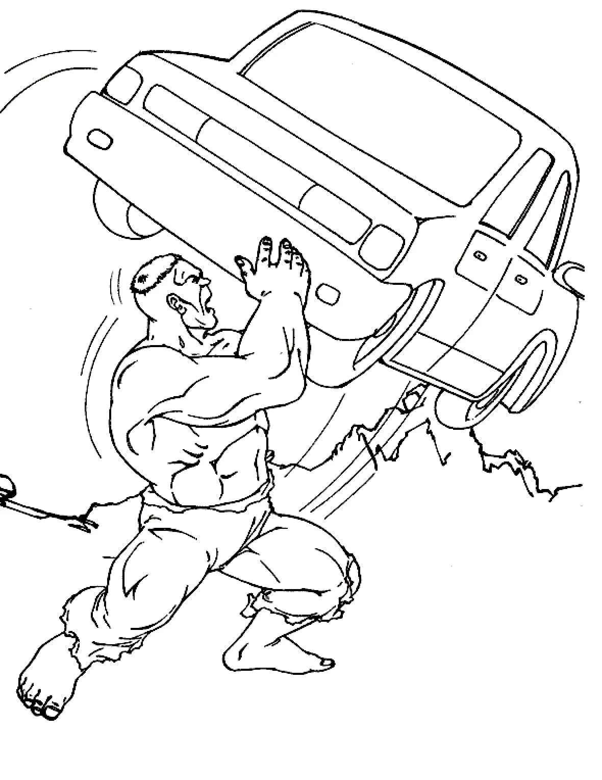 Hulk boyama sayfası – boyama etkinliği, çocuk aktivitesi