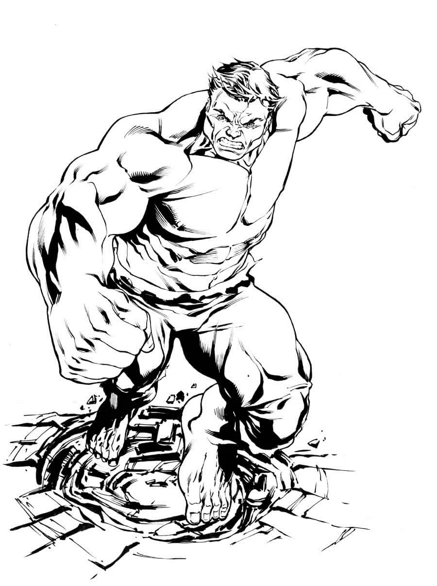 Hulk boyama sayfası – keyifli zaman, renkli çizimler