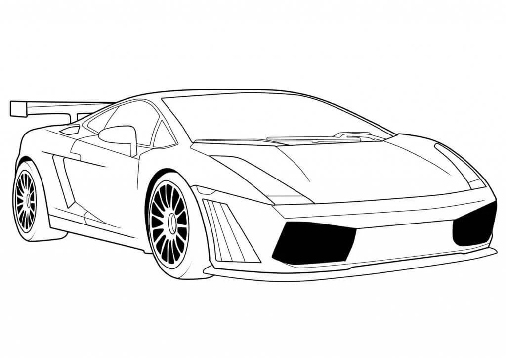 Lamborghini boyama sayfası #1 – anaokulu etkinliği, motor becerileri destekler
