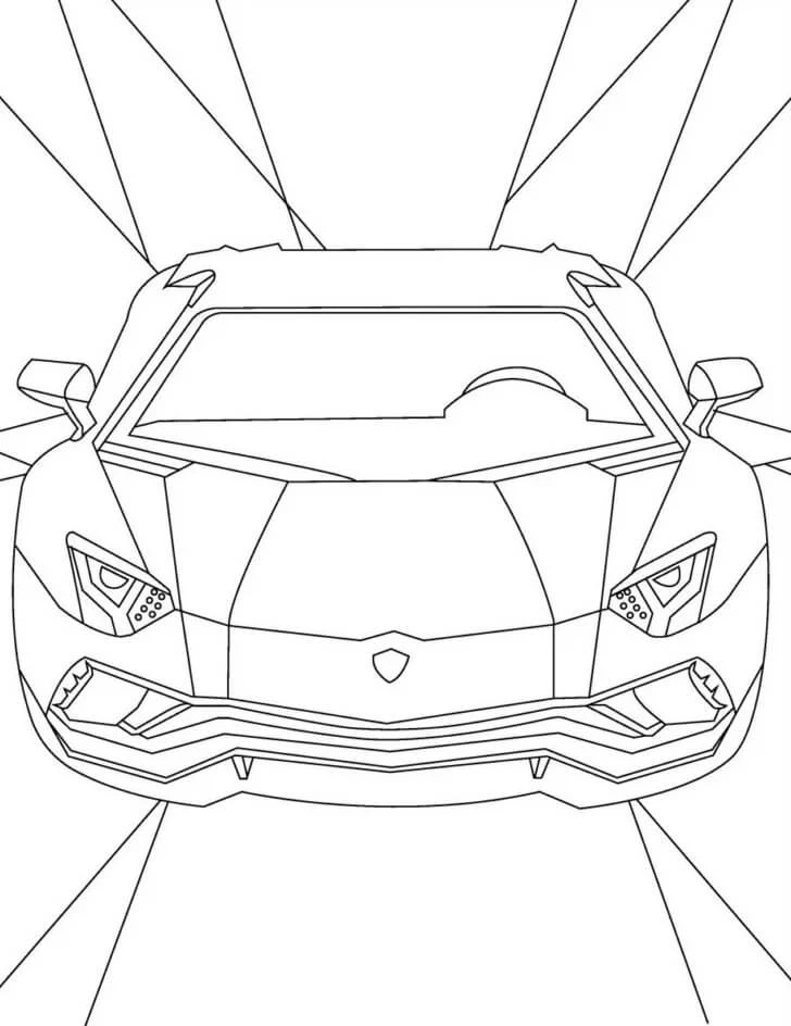 Lamborghini boyama sayfası #2 – ilkokul öğrencileri için, hayal gücünü besler