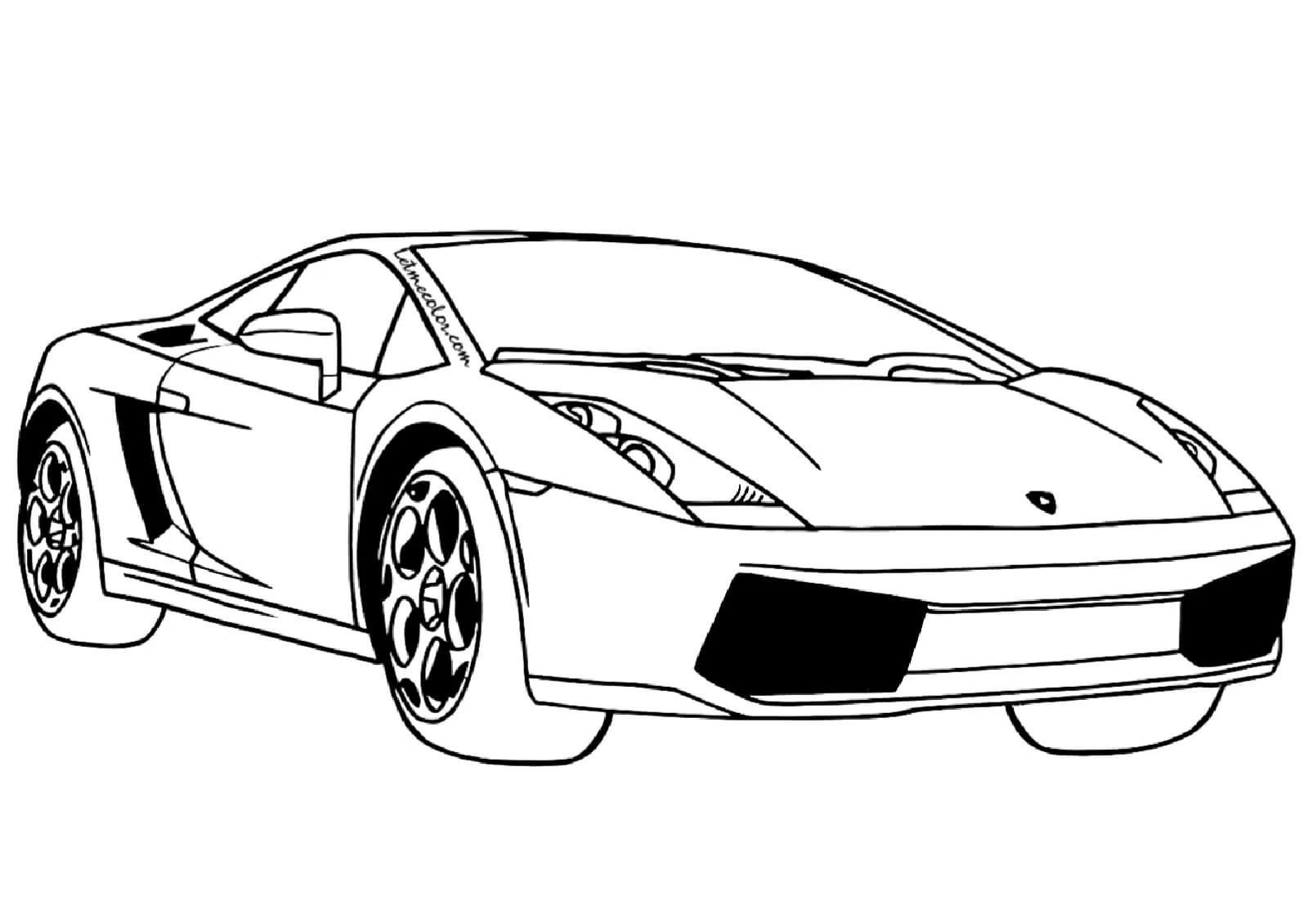 Lamborghini boyama sayfası #6 – sınıf etkinliği, kolay indirilebilir