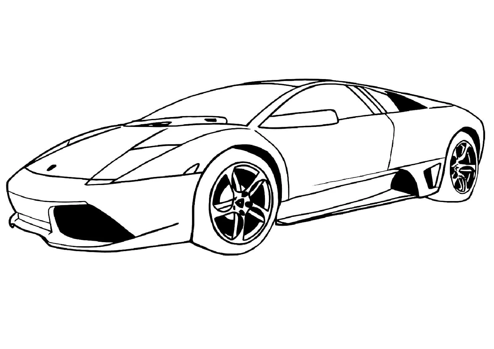 Lamborghini boyama sayfası #9 – hayal gücünü besler, tamamen ücretsiz