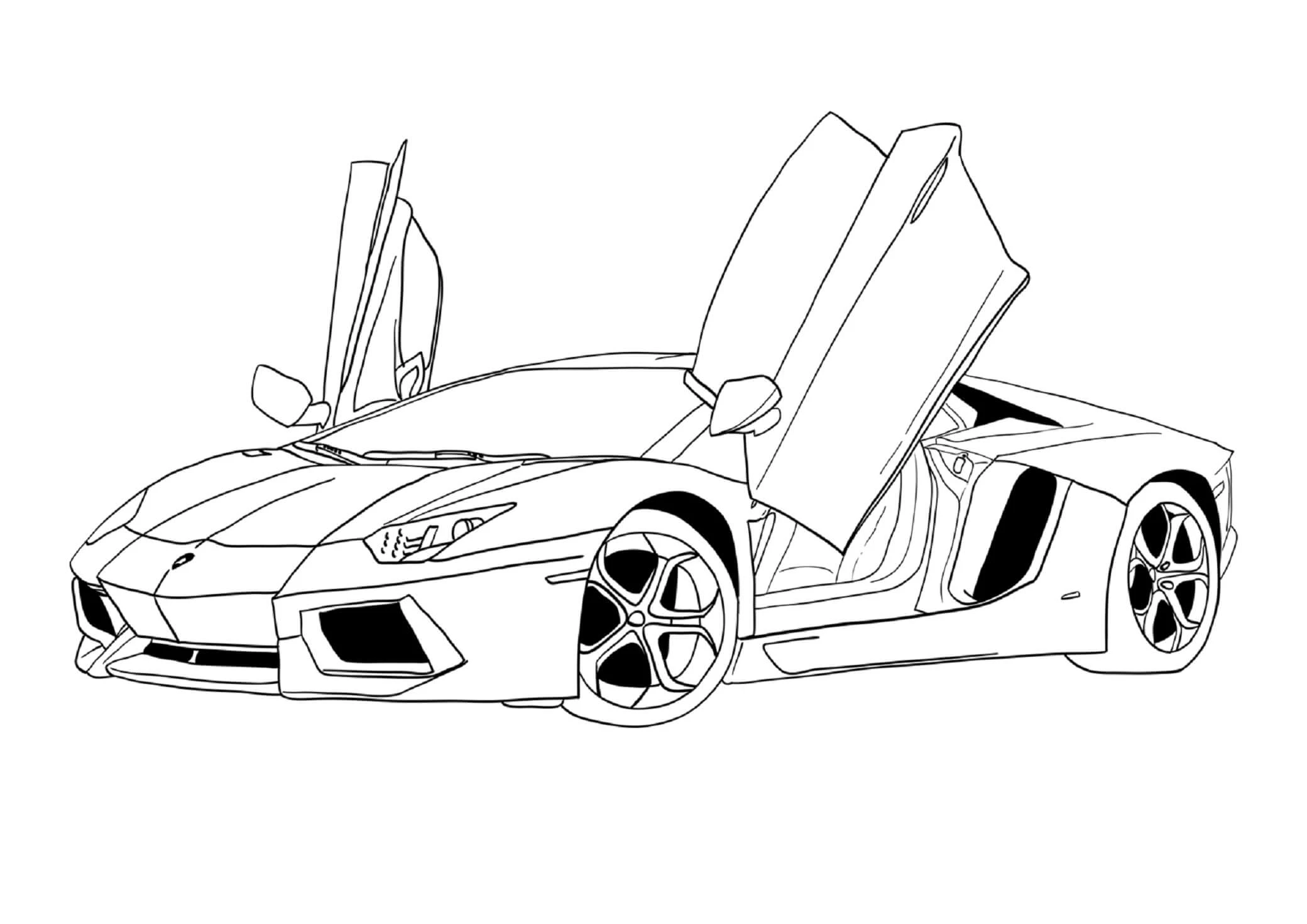 Lamborghini boyama sayfası #12 – ekran süresine alternatif, çocuklarla kaliteli zaman