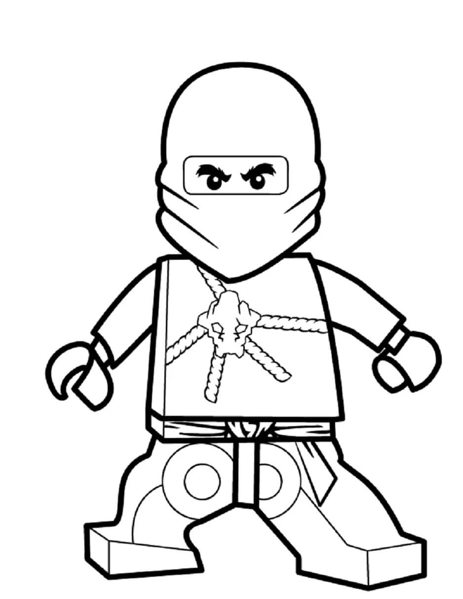 Ninjago boyama sayfası – kolay boyama, eğitici aktivite