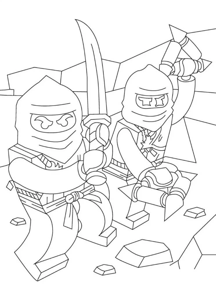 Ninjago boyama sayfası – eğlenceli etkinlik, el becerilerini geliştirir