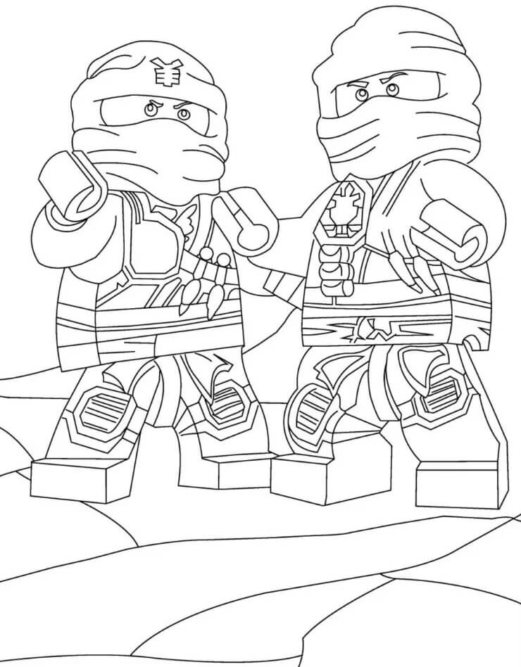 Ninjago boyama sayfası – çizgi film temalı, basit çizim