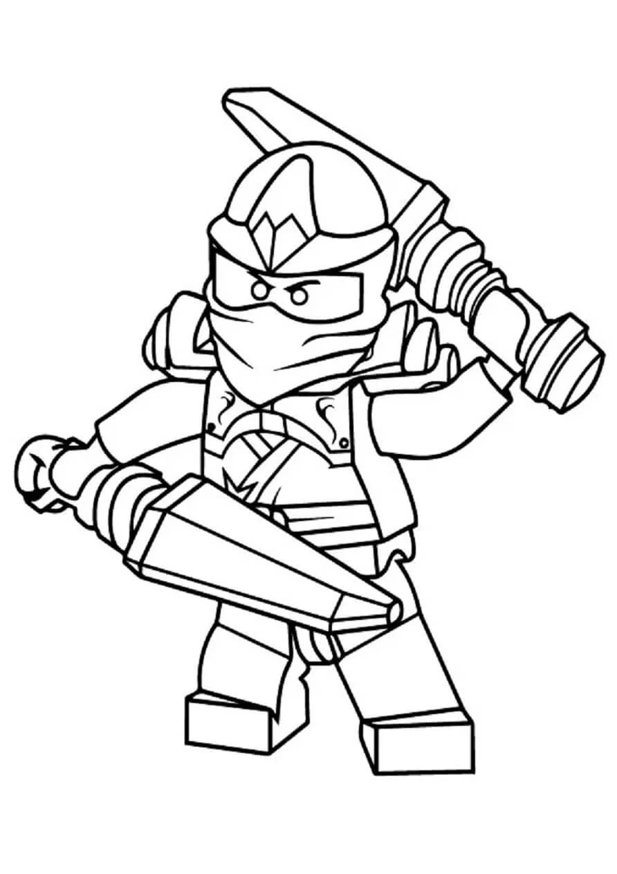 Ninjago boyama sayfası – el becerilerini geliştirir, boyama çalışması
