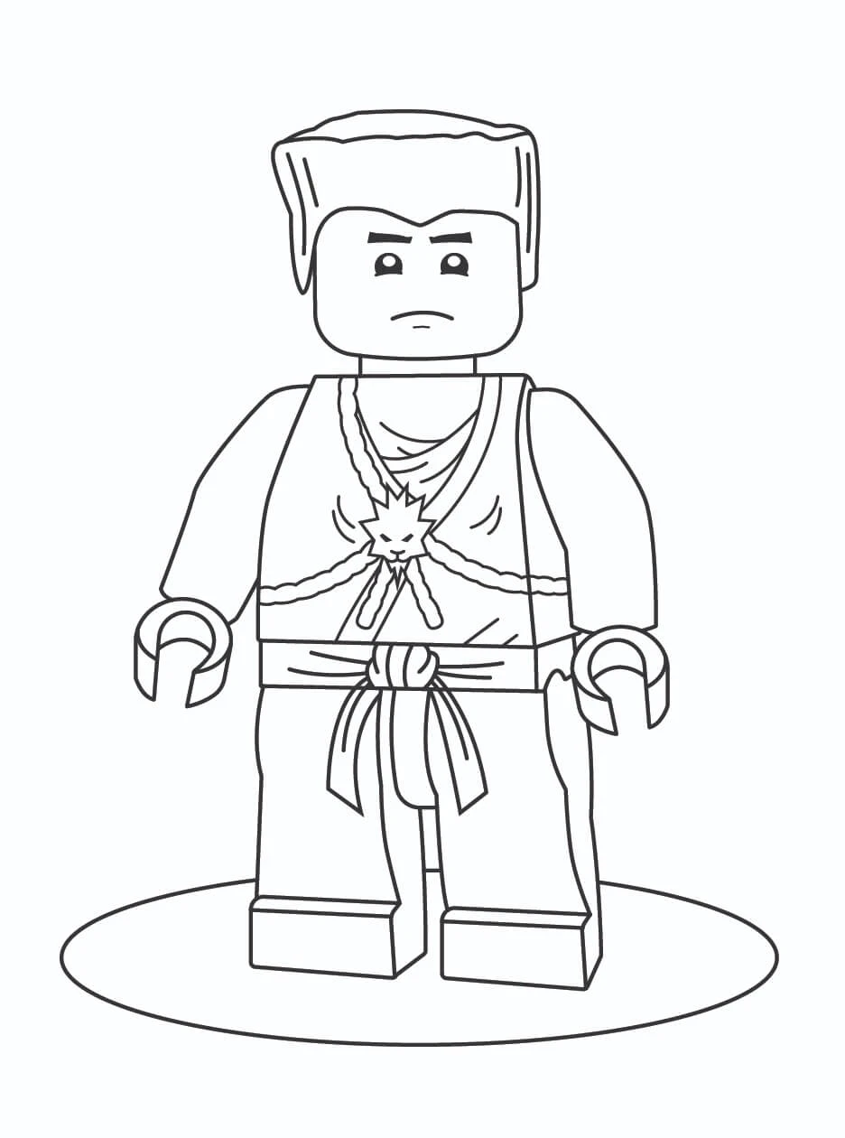 Ninjago boyama sayfası – renkli çizimler, okul öncesi