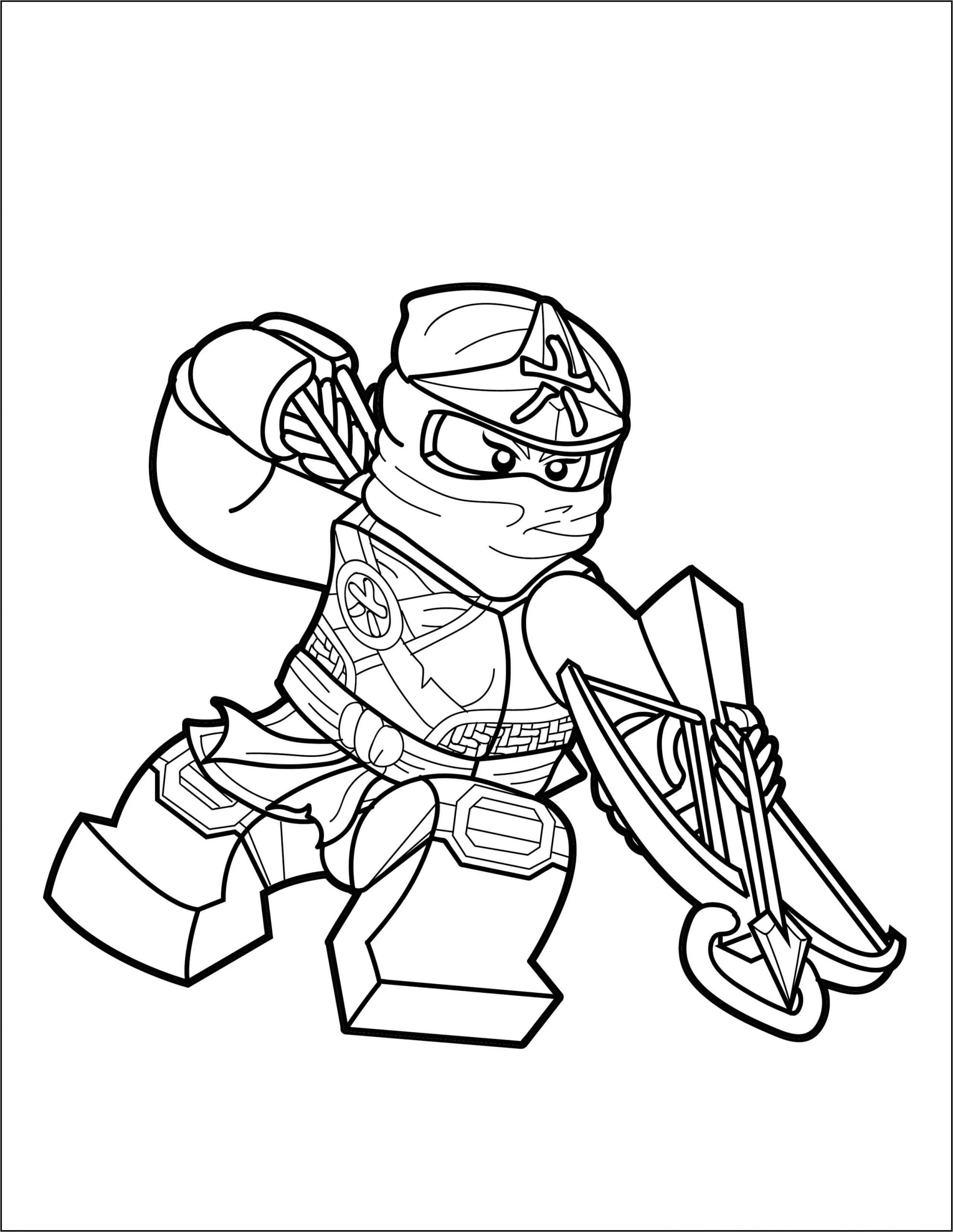 Ninjago boyama sayfası – PDF indir, sevimli karakter