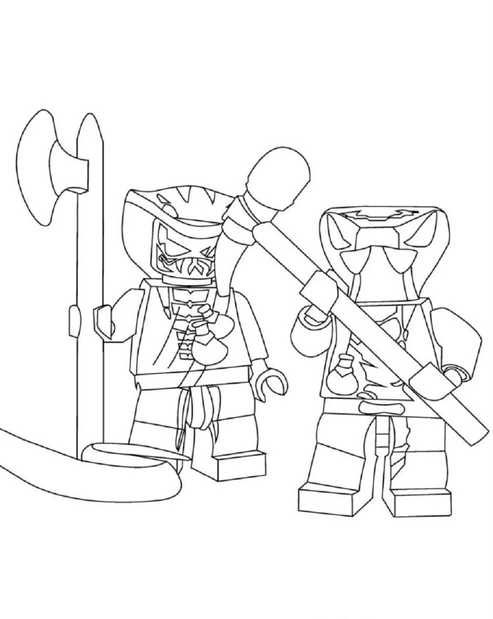 Ninjago boyama sayfası – el becerilerini geliştirir, boyama çalışması