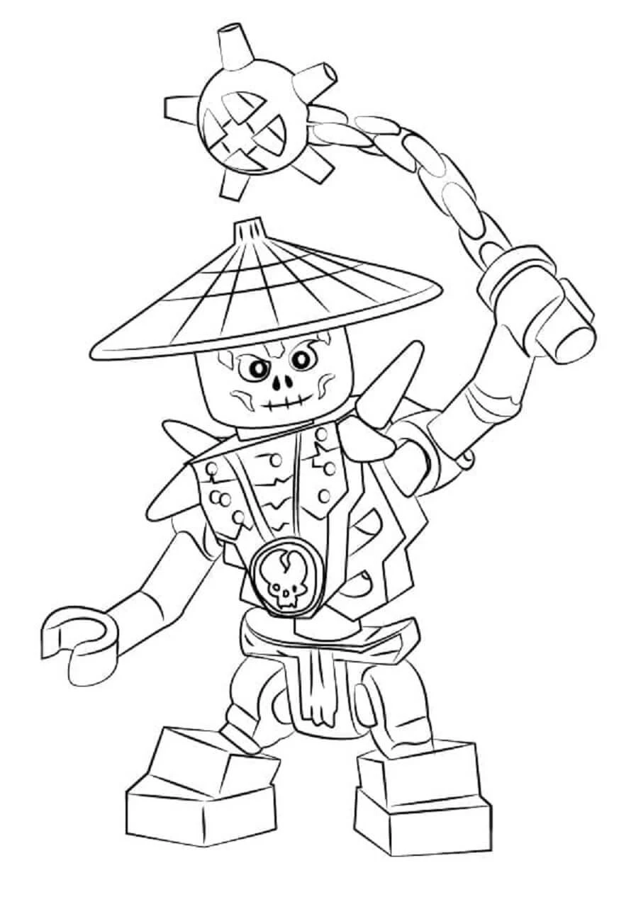 Ninjago boyama sayfası – boyama çalışması, yaratıcılığı geliştirir