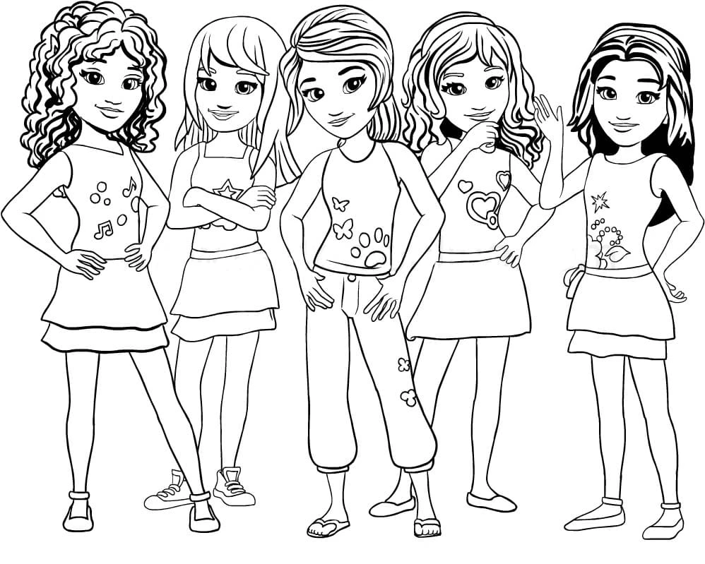 Lego Friends boyama sayfası – evde etkinlik, ücretsiz yazdır