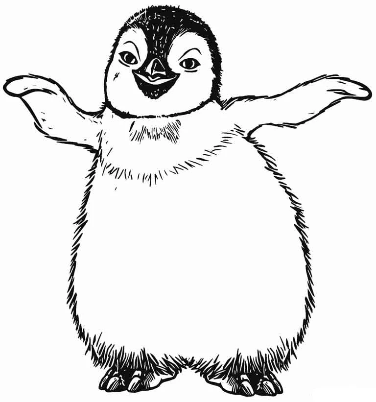Penguenler boyama sayfası – ücretsiz yazdır, boyama etkinliği