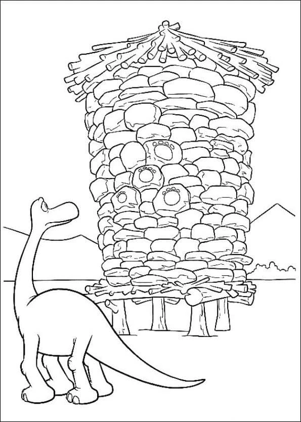 İyi Bir Dinozor boyama sayfası – eğitici aktivite, yaratıcılık