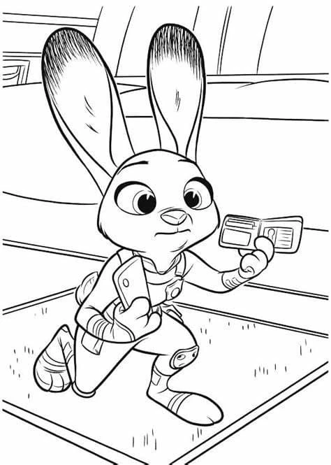 Zootropolis boyama sayfası – renkli çizimler, okul öncesi