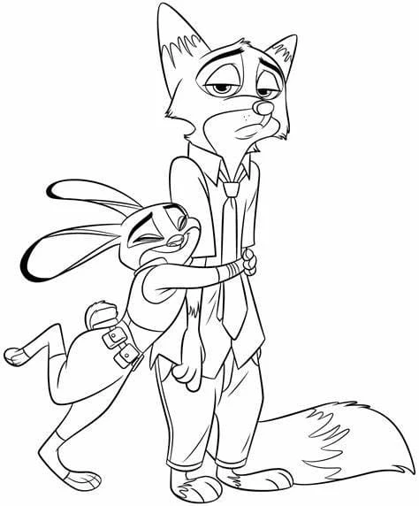 Zootropolis boyama sayfası – yaratıcılık, eğlenceli etkinlik