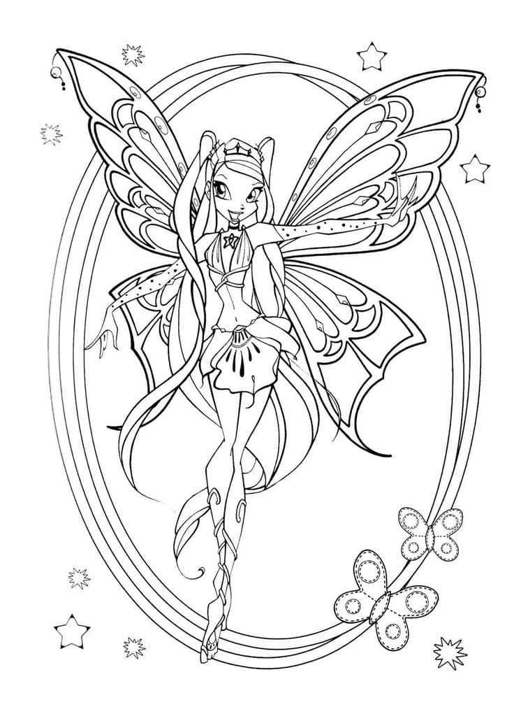 Winx Club boyama sayfası – ücretsiz yazdır, boyama etkinliği