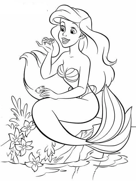 Küçük Deniz Kızı (Little Mermaid) boyama sayfası #12 – çocuklarla kaliteli zaman, yaratıcılığı geliştirir