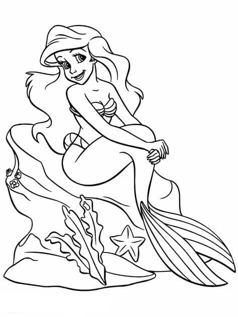 Küçük Deniz Kızı (Little Mermaid) boyama sayfası #21 – boyama etkinliği, çocuk aktivitesi